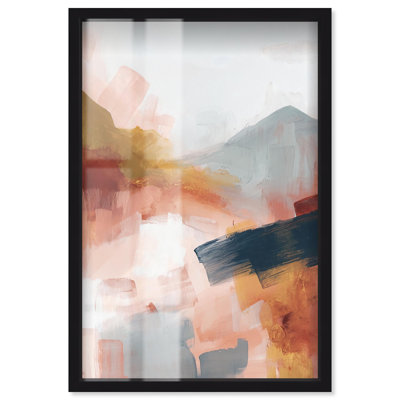 Coastal Cliffs II Shadowbox Print Bright Wall Decor by Art Remedy, Black Frame, 24 x 36