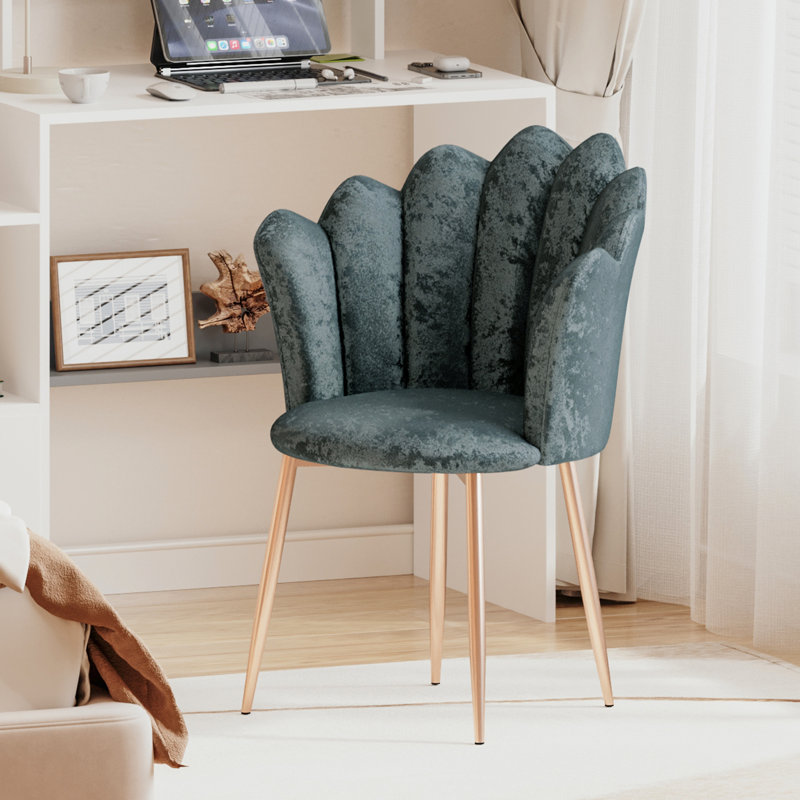 Velvet Swivel Side Chair, Green