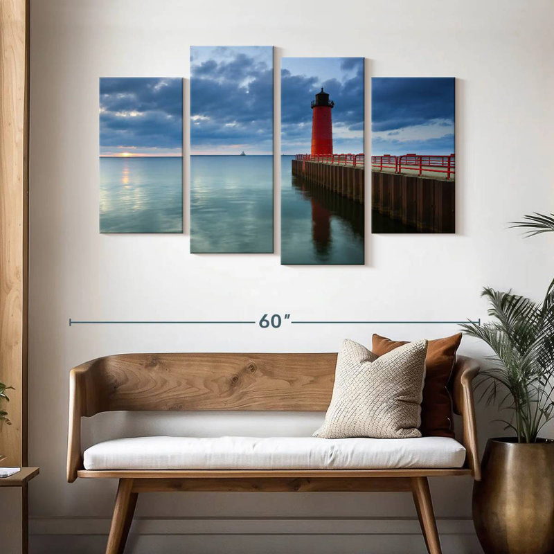 Aletra - phare rouge de Milwaukee, H 32 po x l 52 po