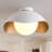 15.5" 1-Light Modern Globe ETL Flush Mount Ceiling Light With Opal Glass, White Exterior & Gold Interior Shell-Style Dimmable Shade For Hallway-785951566