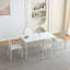 Chaise d'appoint blanche en acier au carbone à dossier solide (ensemble de 2)