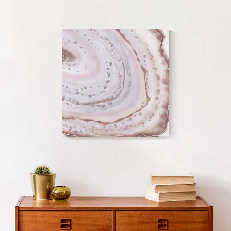 Géode rosée, reproduction sur toile, H 12 po x l 12 po x P 1,25 po