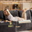 Canapé modulaire en forme de U de 134 po avec méridienne double et canapé rembourré désossé pour le salon ou la chambre à coucher-1607690707