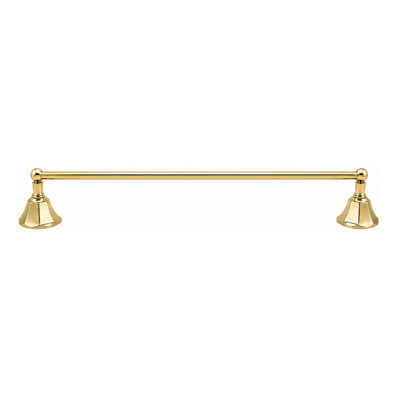 Porte-serviettes mural de style rétro de 18 po Mississippi, laiton massif et supports, H 1,81 po x L 33 po x P 2,44 po