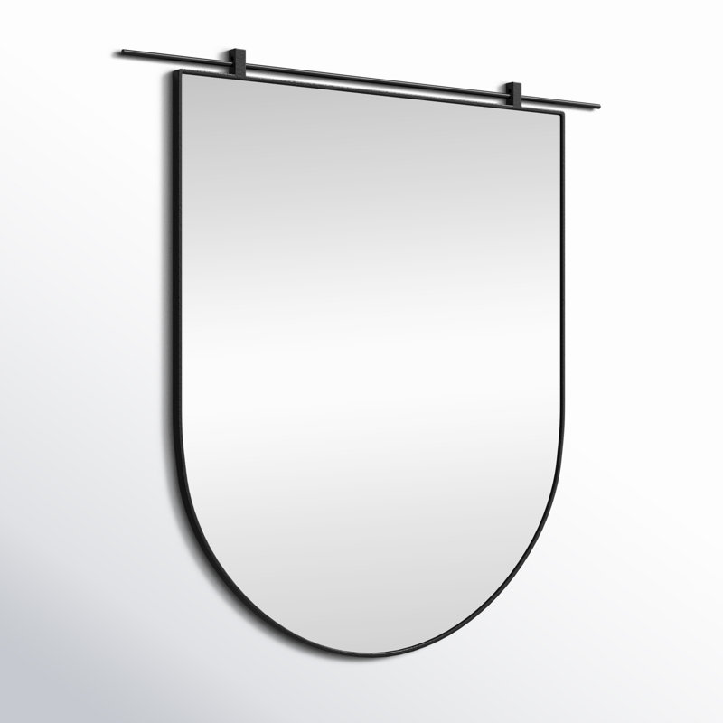 Chico D-Shaped Metal Wall Mirror