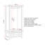 Windsor 2 Door Solid Wood Wardrobe