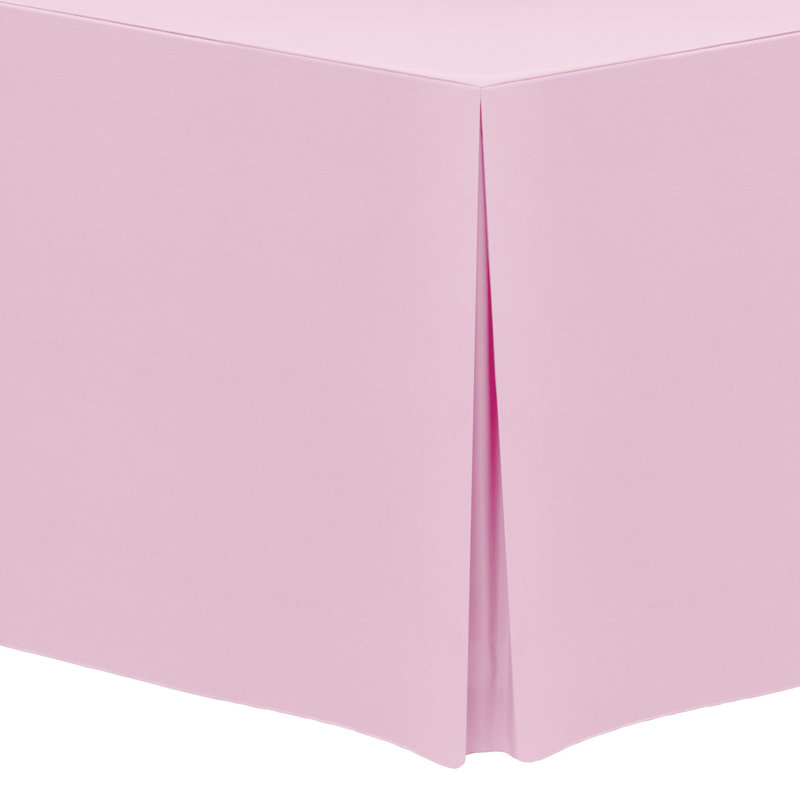 Textile ultime 5 pi Nappe ajustée en polyester - Convient aux tables rectangulaires pliantes de 30 po x 60 po - H 42 po, rouge rubis