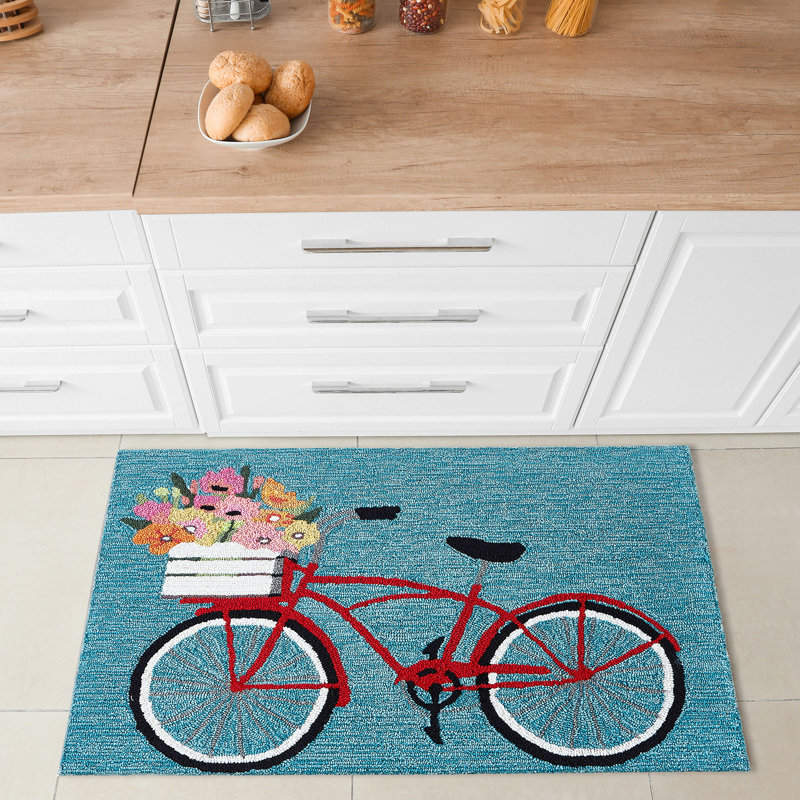 Treport No Pattern And Not Solid Color Polyester Kitchen Mat, 30" W x 48" L