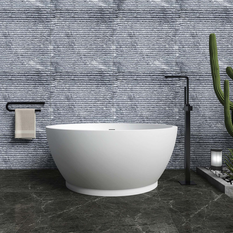 Freestanding Solid Surface Soaking Bathtub For Bathroom
