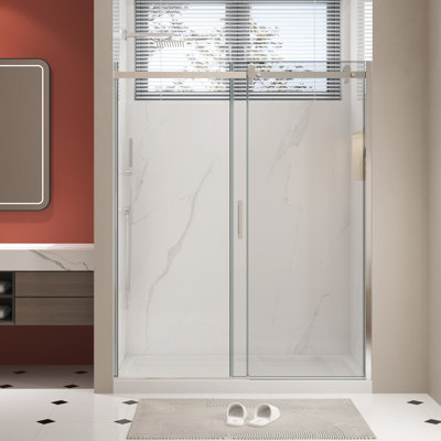 60'' - W x 74'' H Door Frameless Shower Door with