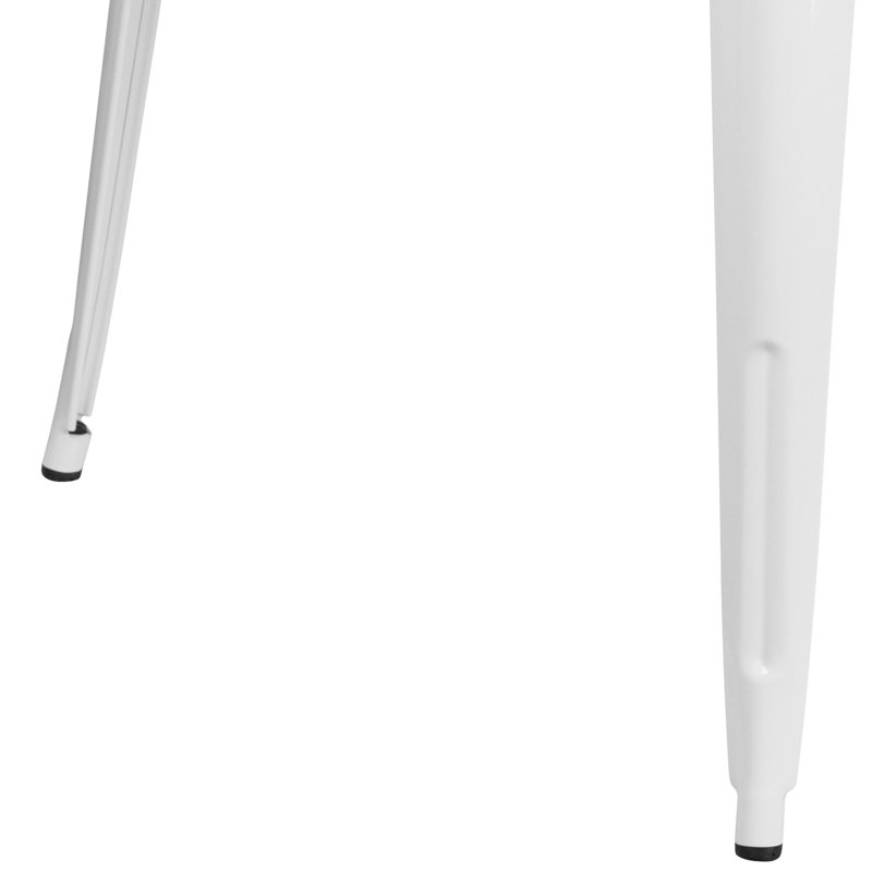 Table carrée intérieure / extérieure Angeleca, Blanc, l 35,5 po x L 35,5 po x H 29,75 po