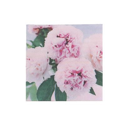 Ensemble de 6 pivoines Serviette de table - 3 pièces
