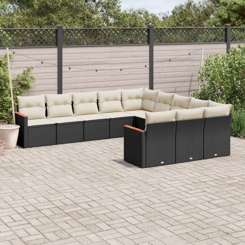 Ensemble de canapés de jardin modulaires en rotin poly