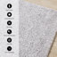 Tapis gris clair à poils longs Hammersmith-86782746