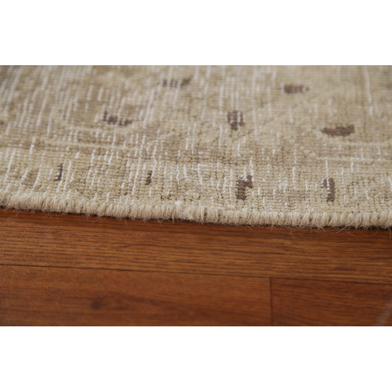 Tapis persan à motif géométrique Tabriz Analidia noué à la main 6 x 10