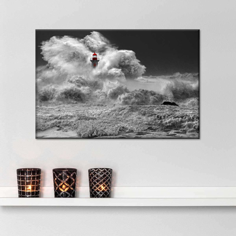 Rough Sea Canvas Print, 8" H x 12" W x 1" D