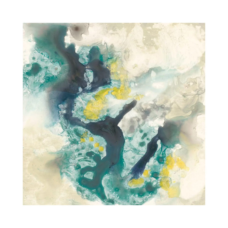 Citron Satellites II by Jennifer Goldberger - Wrapped Canvas Painting, 30.48 cm H x 30.48 cm W