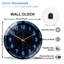 Horloge murale moderne en verre de style néon futuriste 12 po