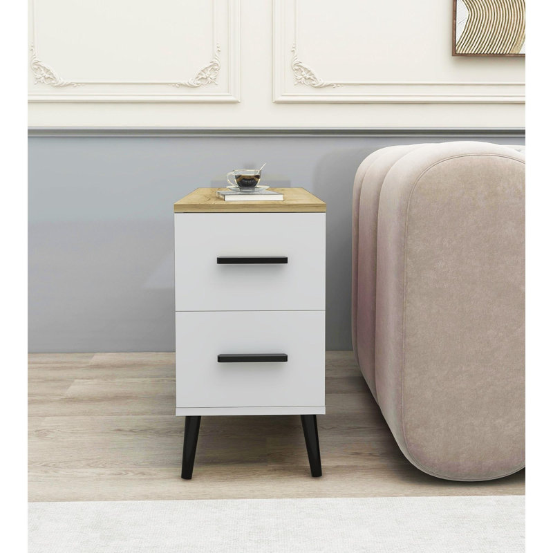 Siyan End Table, White, Delta