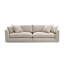 Canapé modulaire en chenille crème et blanc-2027839556