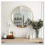 Miroir de salle de bain rond en métal-644523550