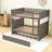 Full Over Full Bunk Bed With Twin Trundle, Guardrails And Ladder, Convertible Into Separate Beds-1798393930