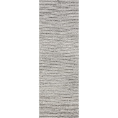 Handmade Braided Wool Light Gray Rug