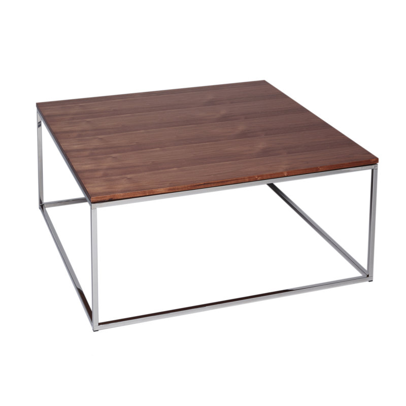 Licata Sled Coffee Table, 40.1 cm H x 90 cm W x 90 cm D, Marble / Polished