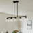 Ashanni 5 - Light Steel Dimmable Kitchen Island Square / Rectangle Chandelier-1843762625