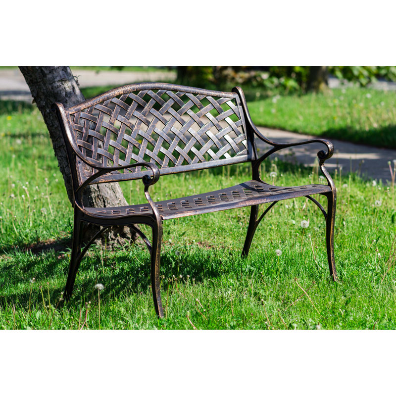  Huang Lattice Metal Garden Bench