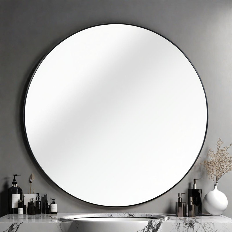 Miroir de salle de bain 42 po, Noir