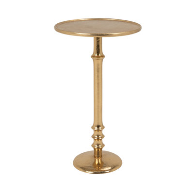 Sinclair Round Metal Pedestal Accent Table