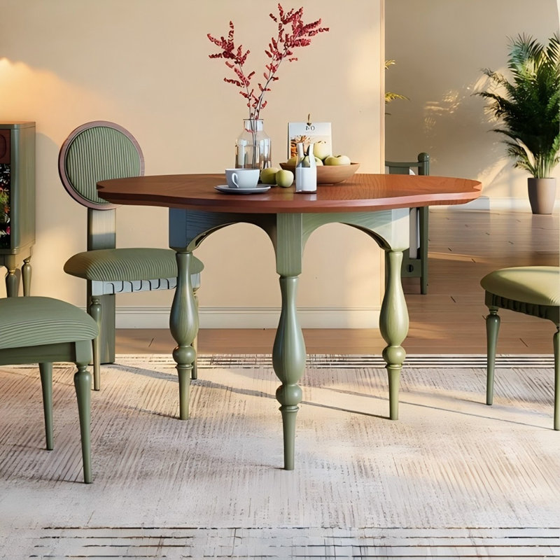 Table de salle à manger 47,24 "Fresh Vintage, H 29,53 po x l 47,24 po x P 47,24 po