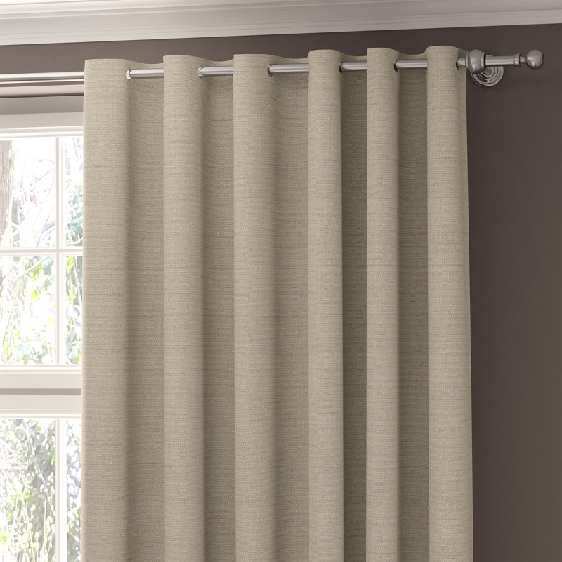 Shives Room Darkening Curtain Pair, Beige, 168 W x 137 D cm