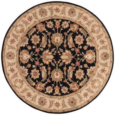 Jaipur Living Mythos Handmade Floral Black/ Beige Round Area Rug (10' RND)