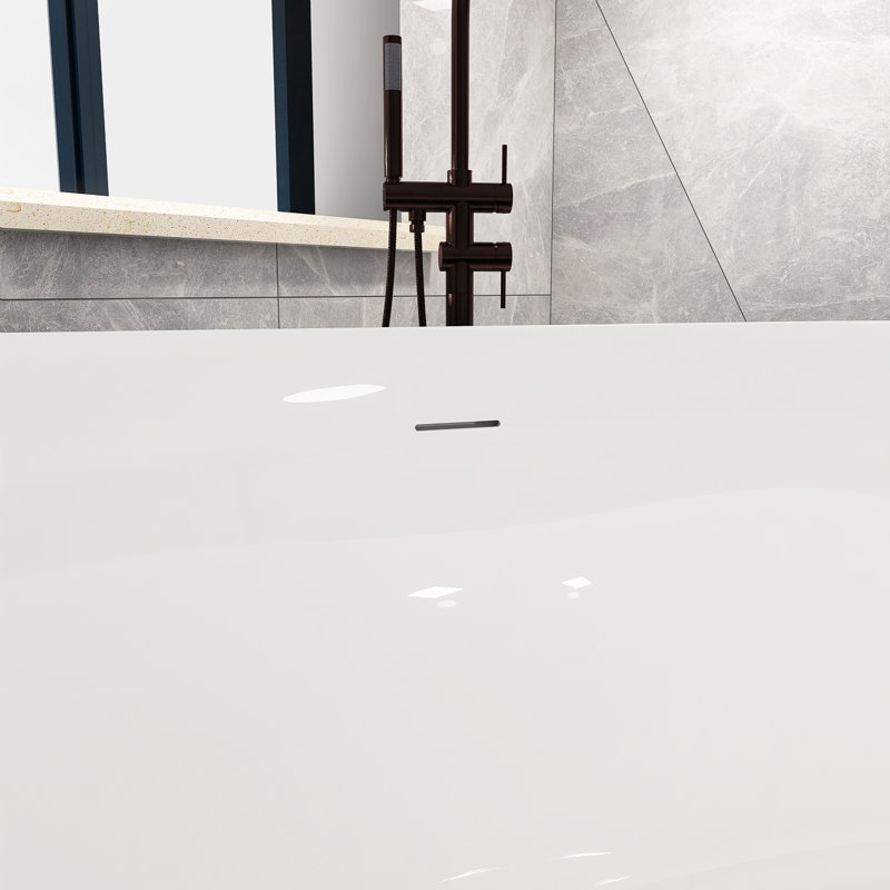 59'' x 30'' Freestanding Soaking Acrylic Bathtub