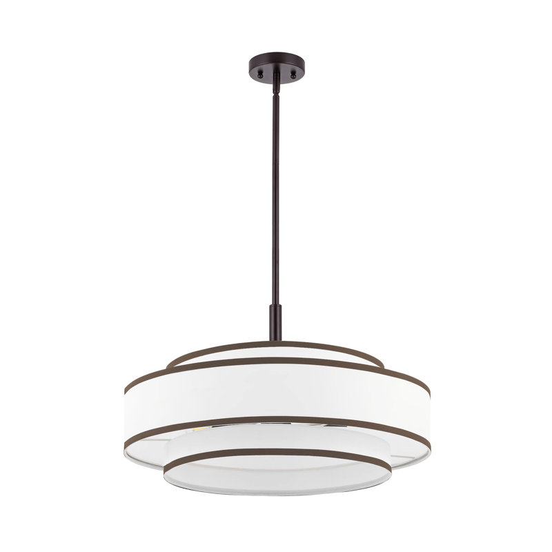 Lustre tambour 5 lumières Aasim, Bronze