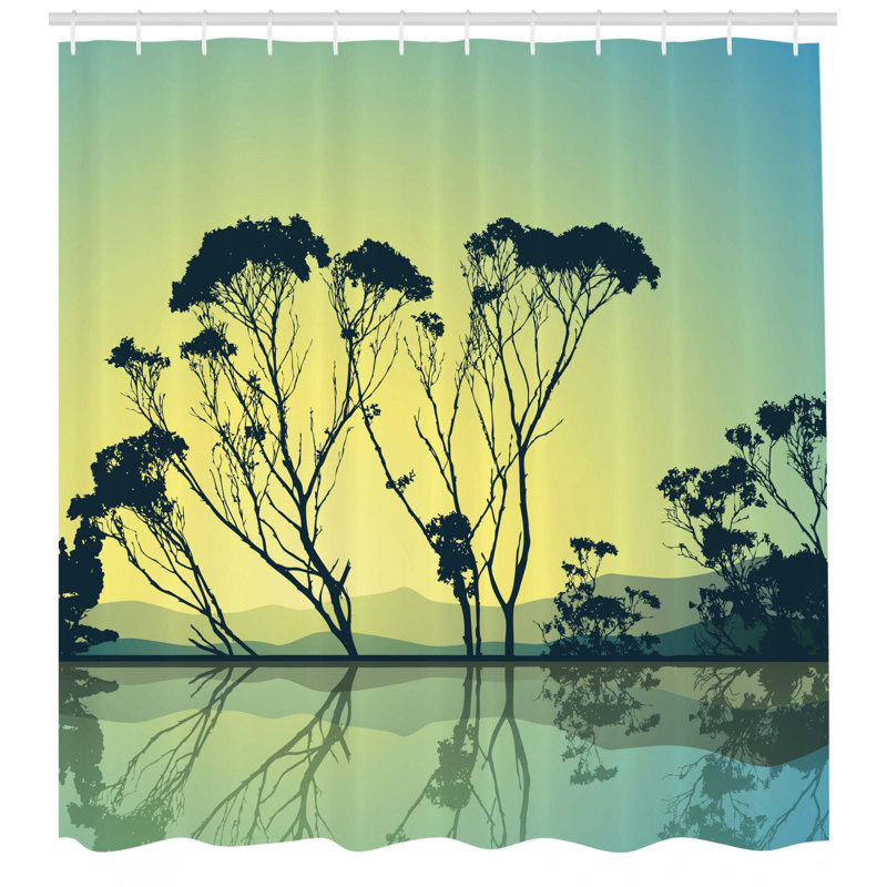 Shower Curtain with Hooks Included, 84" H x 69" W