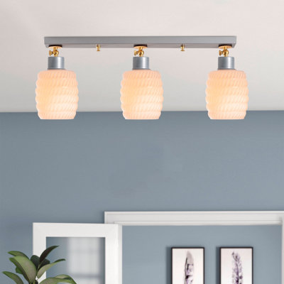 Plafonnier semi-encastré 3 lumières 25,59 po Aidrik
