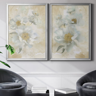Douces pivoines I - ensemble de 2 reproductions d'art
