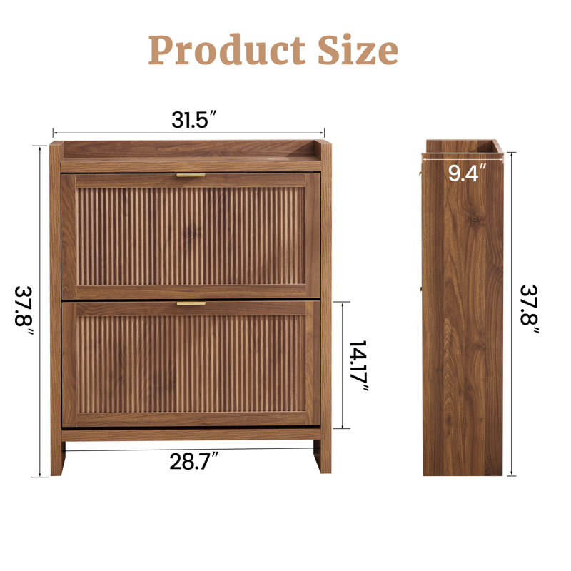 Armoire de rangement pour 12 paires de chaussures, Brown