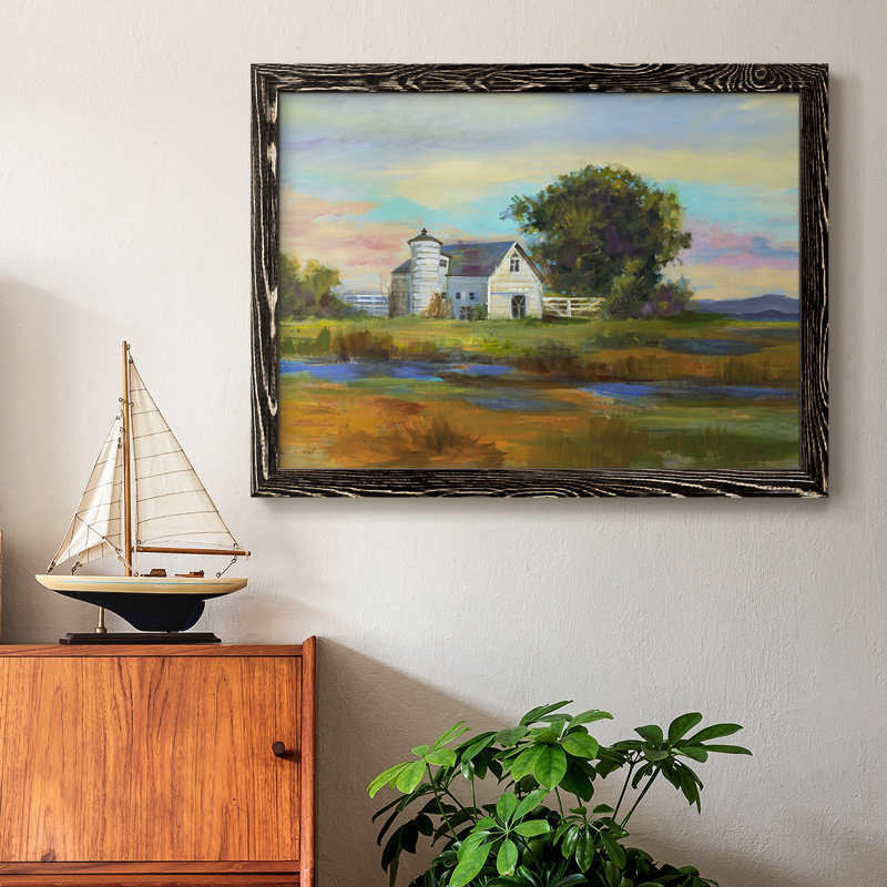 «Down By The Barn», reproduction d'art sur toile, H 26 po x l 38 po x P 1,5 po, Noir