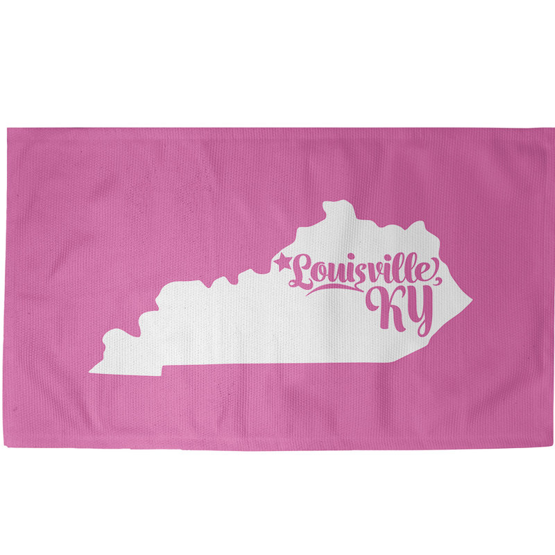 Tapis de l’aire rose louisville kentucky, Rectangle 5 pi x 7 pi, Non