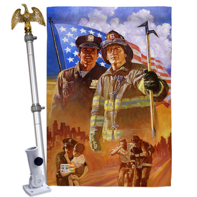 Ensemble de drapeaux en polyester 2 faces Paze Heroes 4 x 3 pi