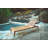 Byron Outdoor Eucalyptus Wood Chaise Lounge , Cushion Included