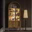 Armoire arquée moderne de 72 po avec portes en verre et capteur automatique-751091672