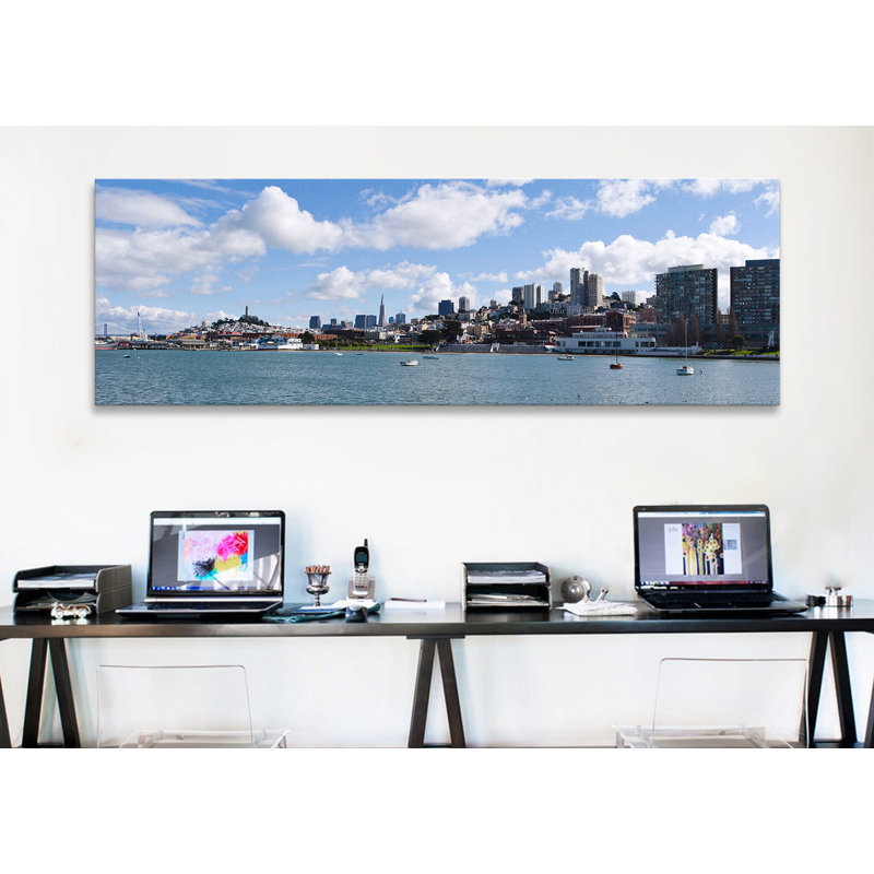 Transamericae panoramique, ghirardelli, coit tour, marina park, san francisco, reproduction de photo sur toile, Toile tendue