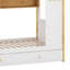 Lit superposé avec garde-corps en forme de maison, tablettes de rangement et lit gigogne-1043292760
