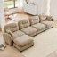 Canapé modulaire en L modulaire avec repose-pieds, tissu chenille doux, conception ergonomique, dossier capitonné-874490379