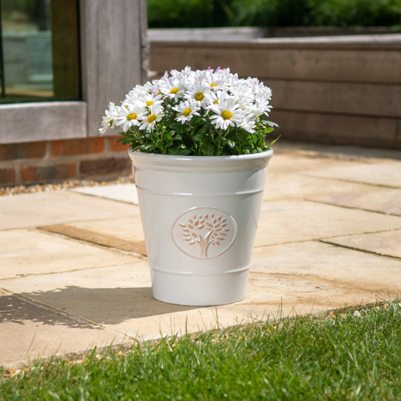 Dinardo Pot Planter, 41cm H x 40cm W x 40cm D, Off White
